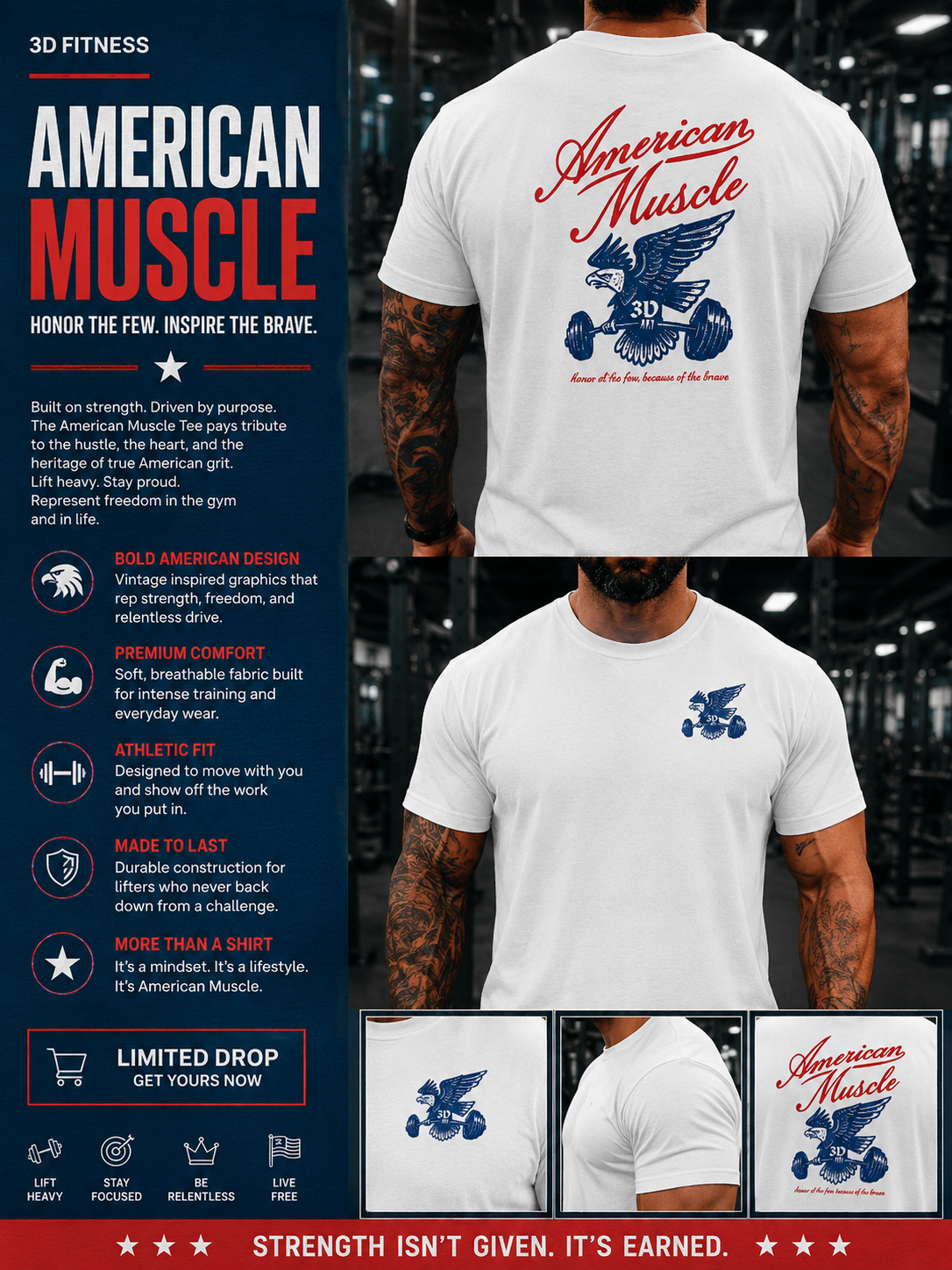 U.S.A. American Muscle Tee