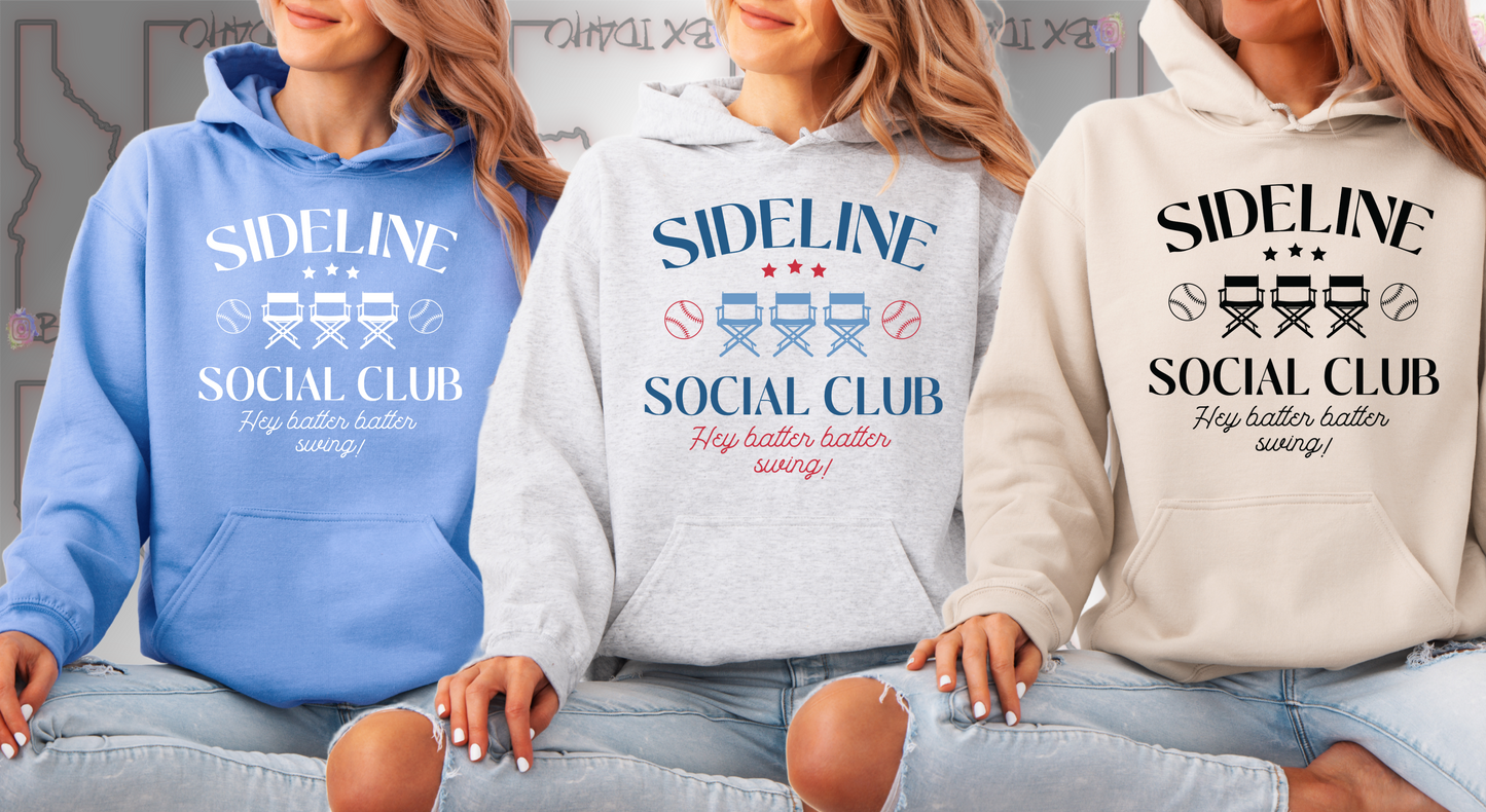 Sideline Social Club Baseball Hooded Sweatshirt