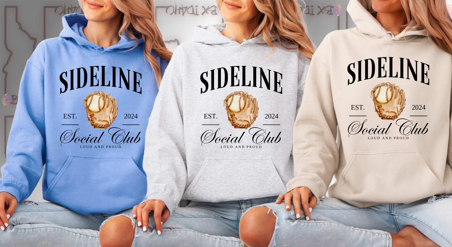 Sideline Social Club w/ mit Baseball Hooded Sweatshirt