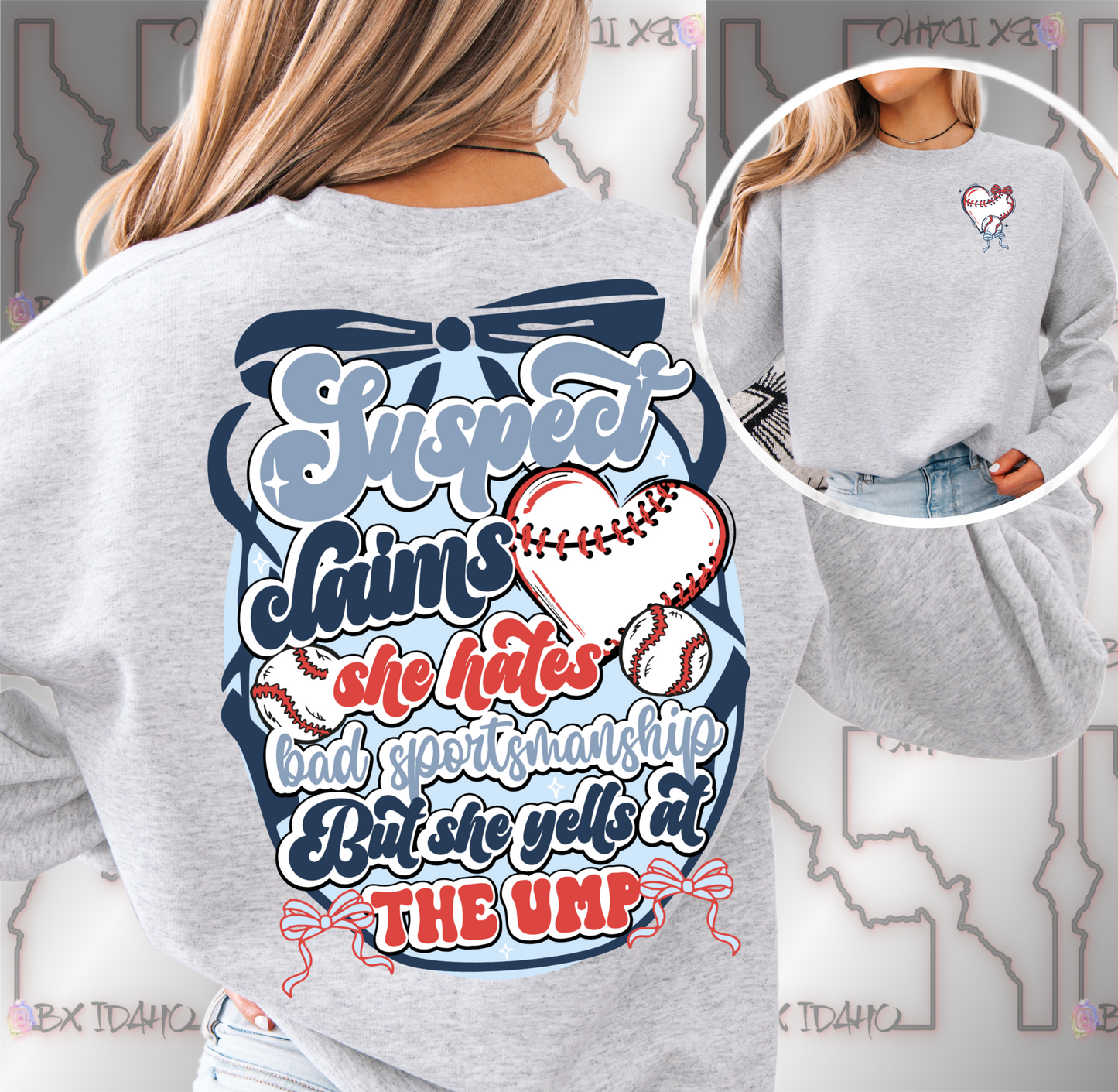 Suspect Baseball Crewneck Sweatshirt