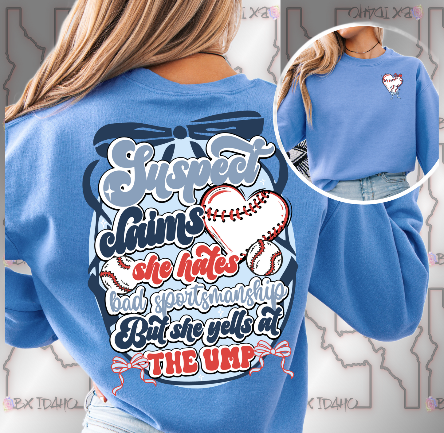 Suspect Baseball Crewneck Sweatshirt