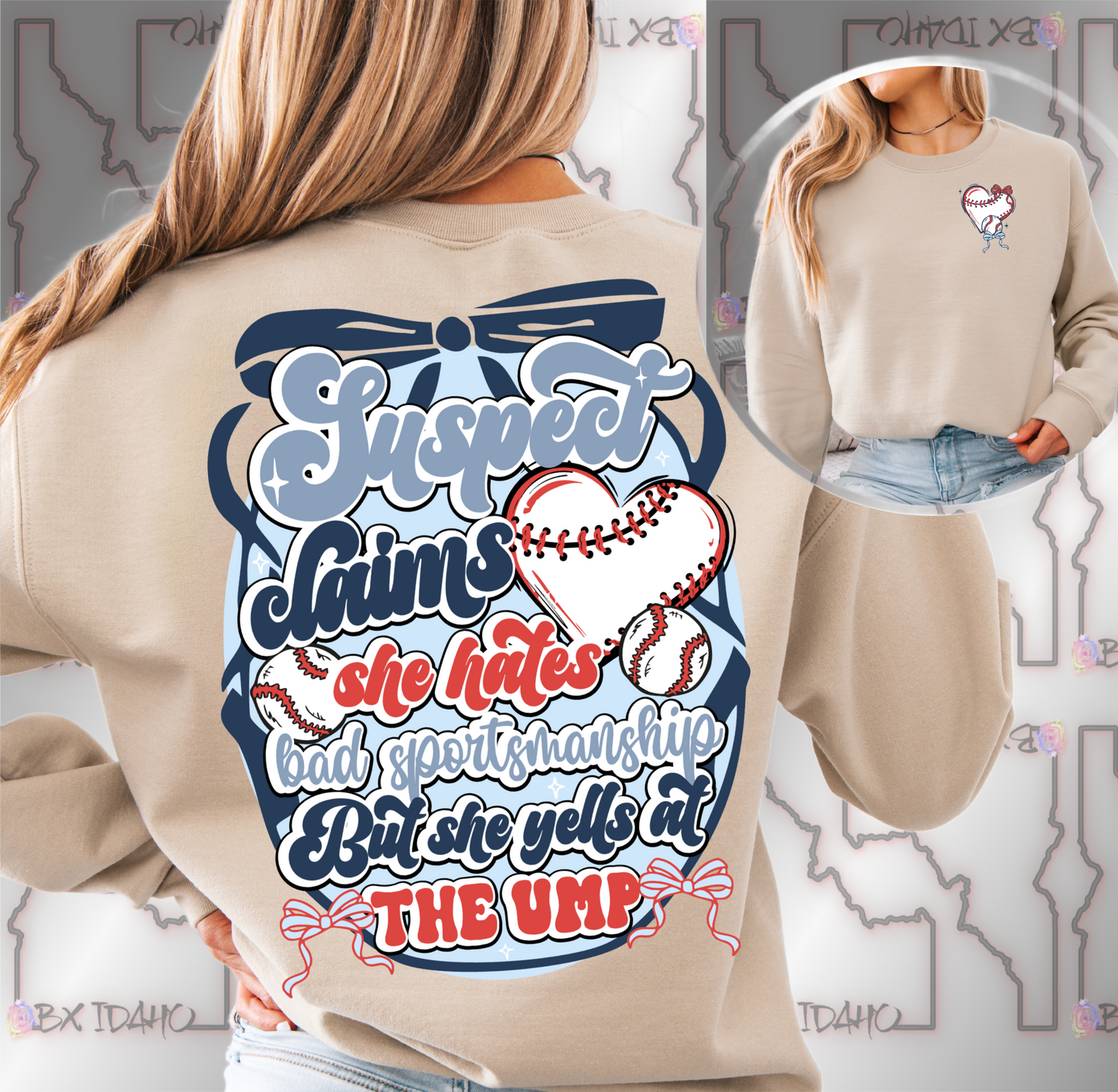 Suspect Baseball Crewneck Sweatshirt