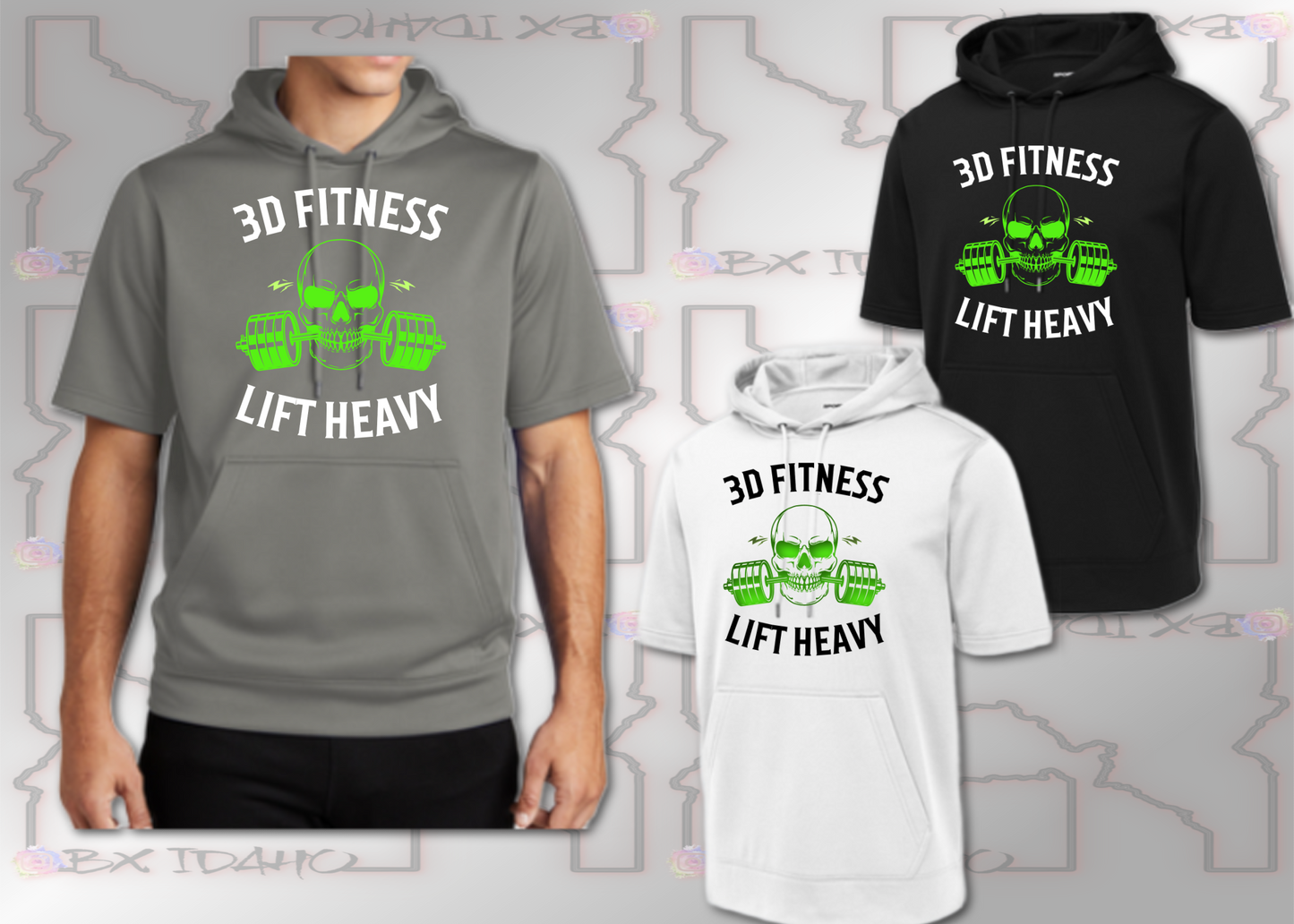 3D Fitness Short Sleeve Performance Hoodie