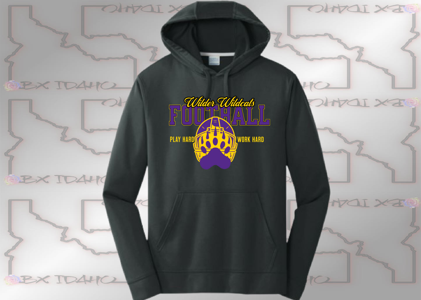 Wilder Football - Performance Fleece Pullover Hooded Sweatshirt (Adult & Youth sizes)