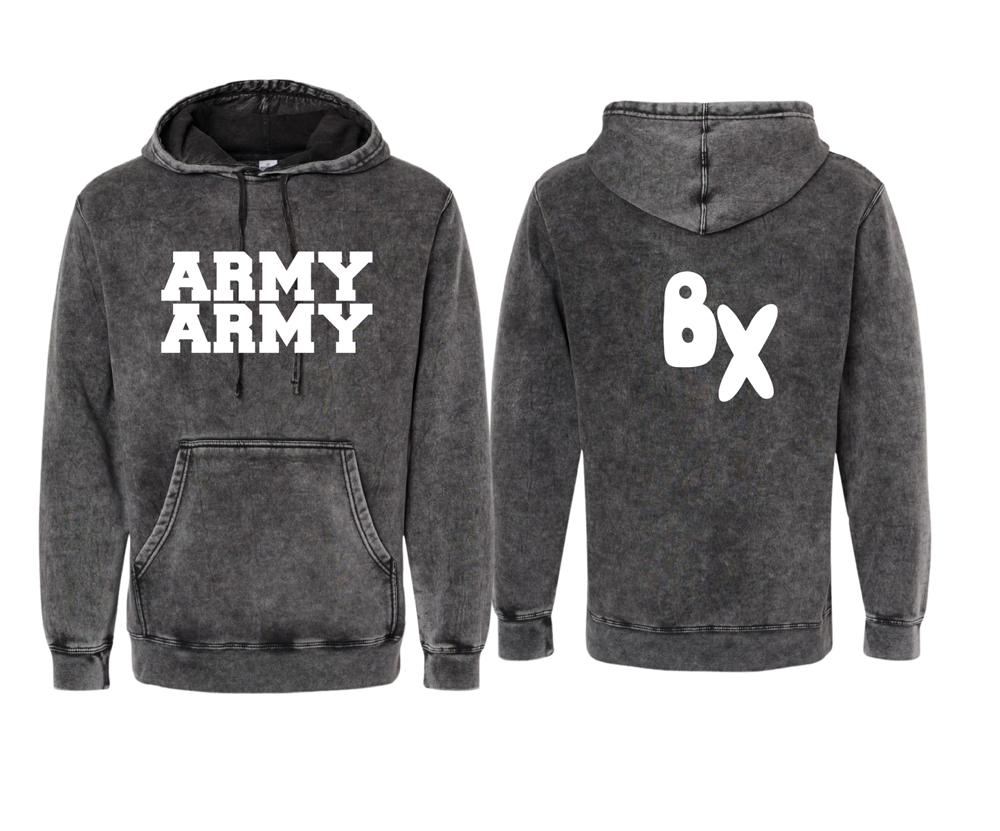"ARMY" Midweight  Hooded Sweatshirt
