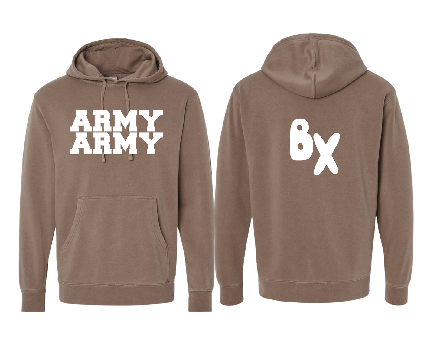 "ARMY" Midweight  Hooded Sweatshirt