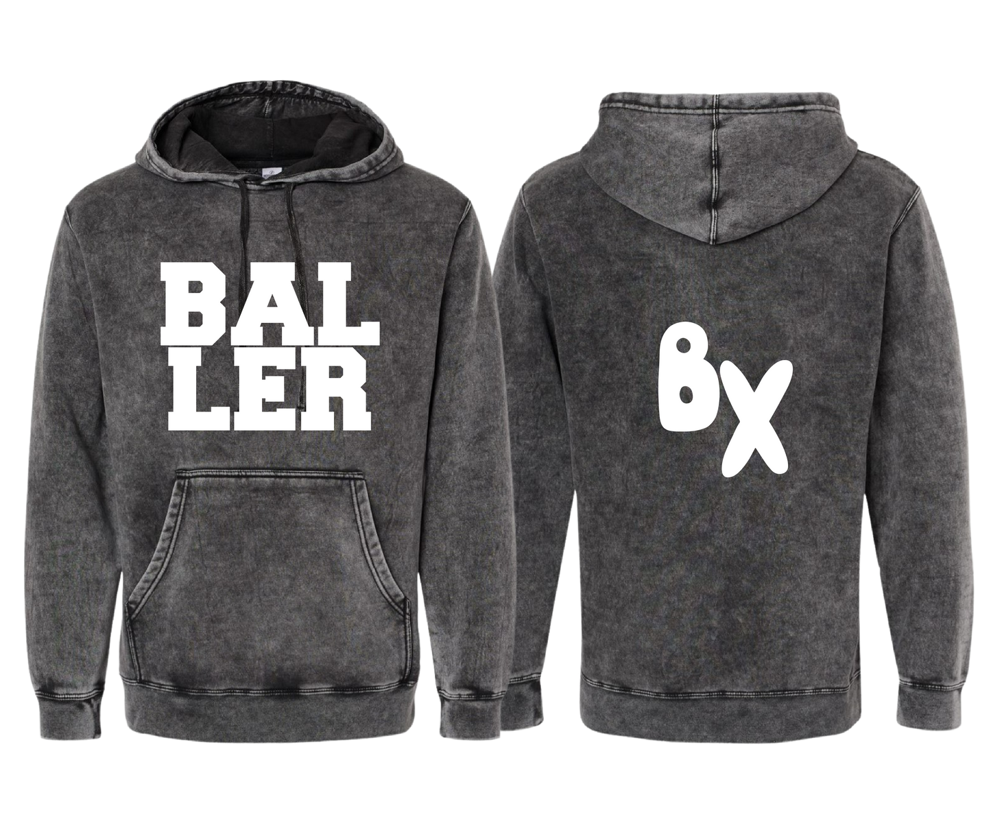 "BALLER" Midweight  Hooded Sweatshirt