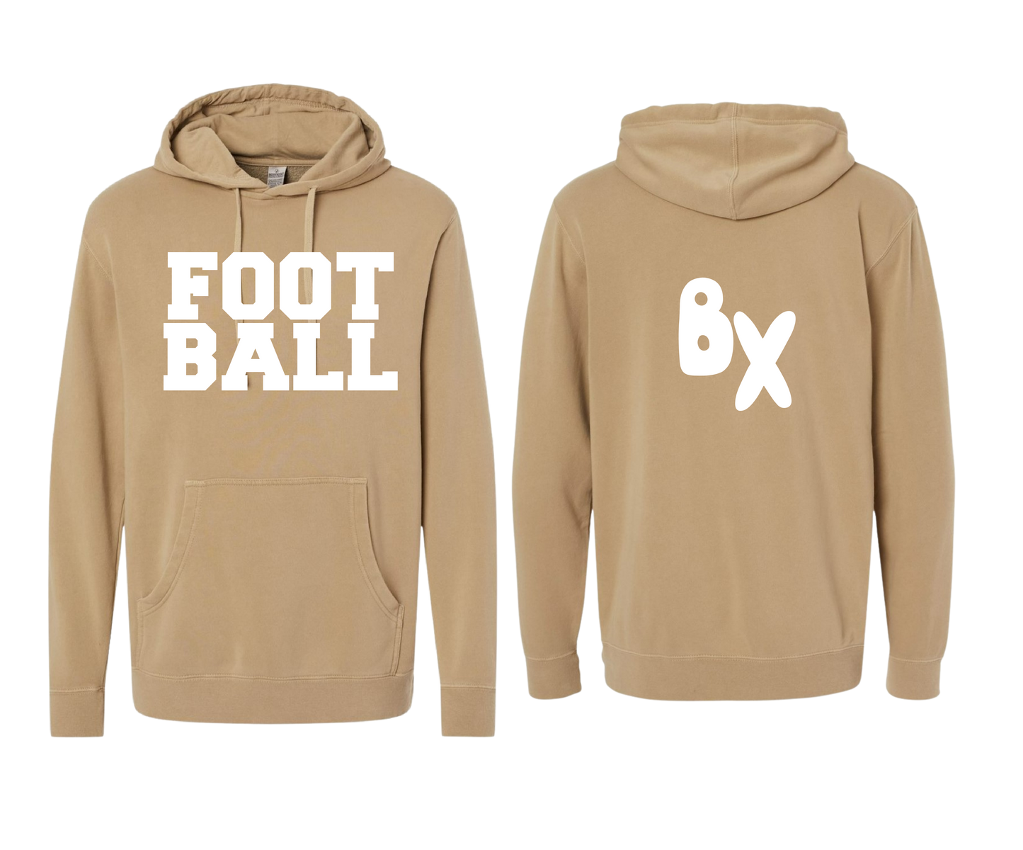 "FOOTBALL" Midweight Hooded Sweatshirt