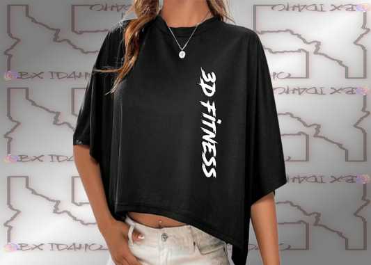 3D Womens Cropped Tshirt