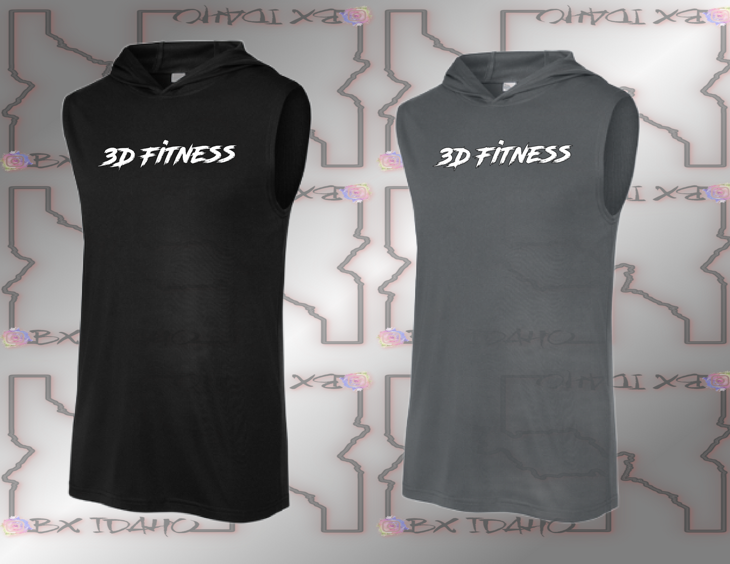 3D Fitness Sleeveless Competitor Hooded Shirt
