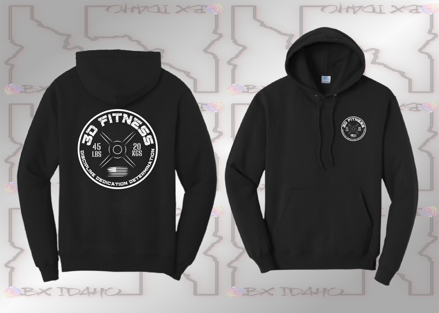 3D Plate Pullover Hoodie