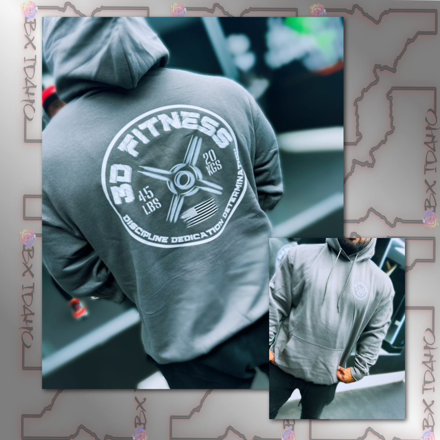 3D Plate Pullover Hoodie