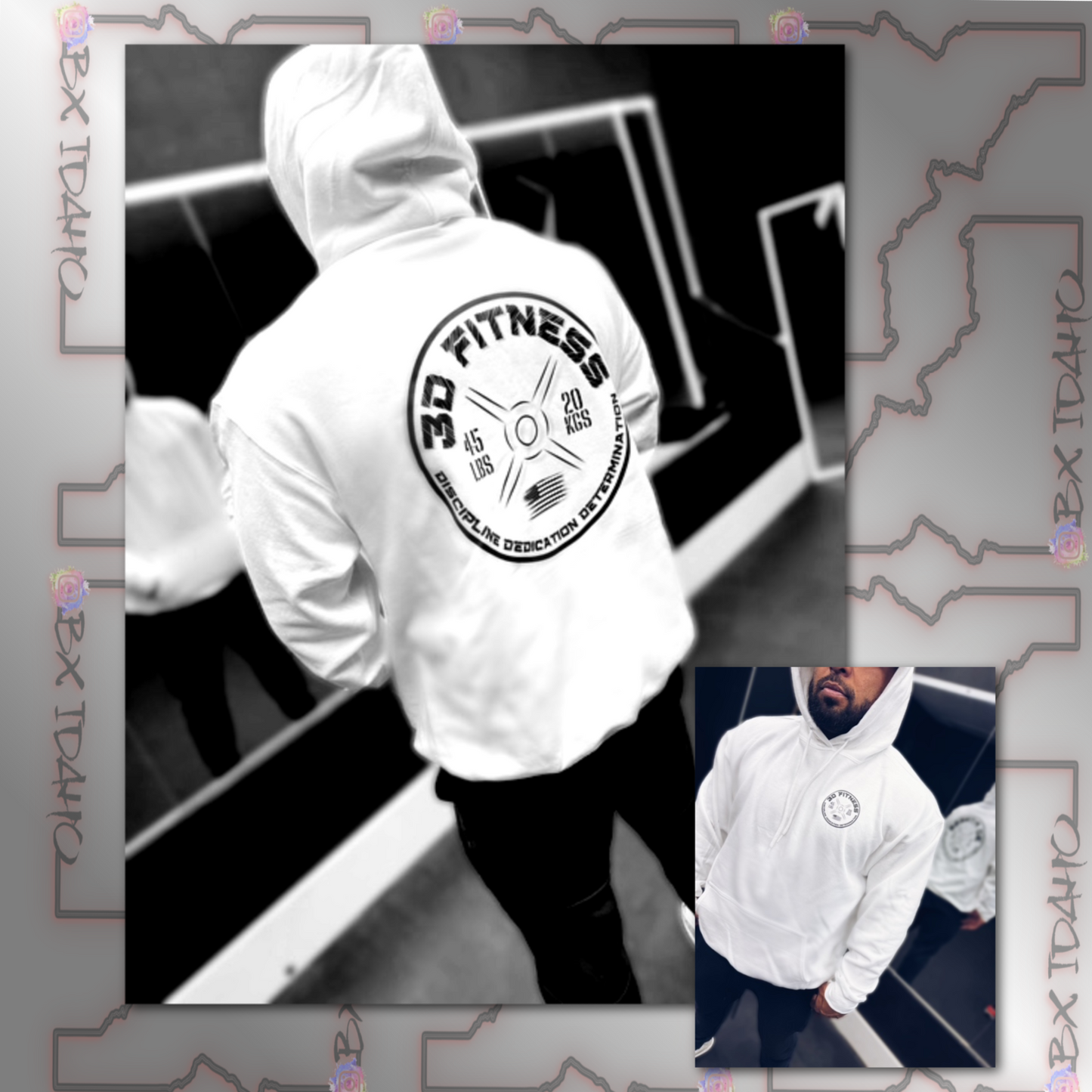 3D Plate Pullover Hoodie