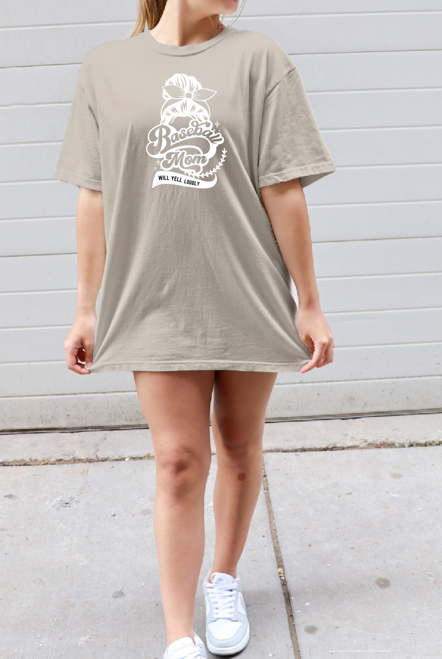 Baseball Mom's Bun (front) Tee
