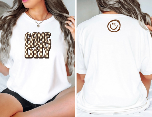 Game Day checkered - White Tee