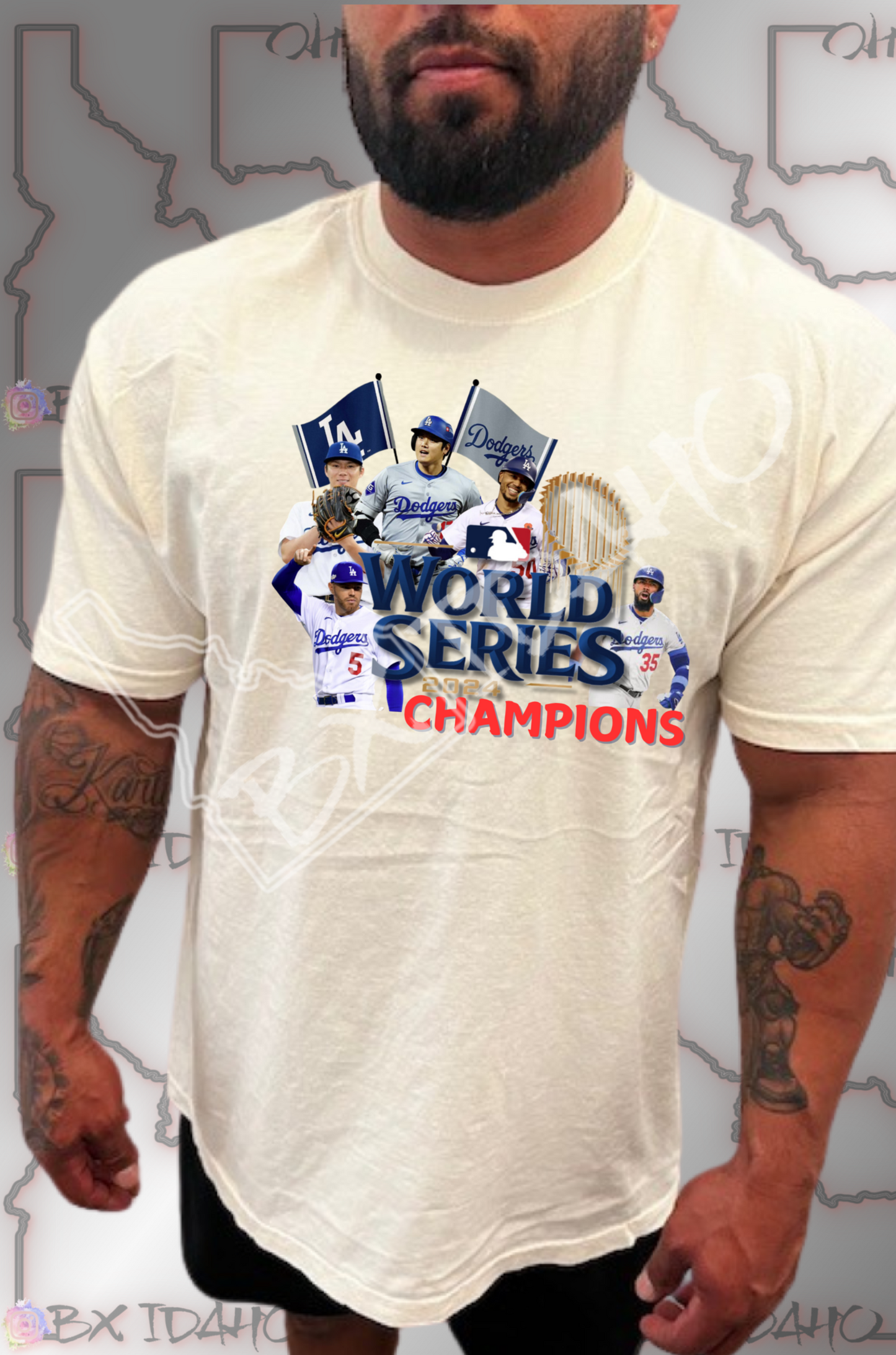 LA Dodgers World Series LA flags