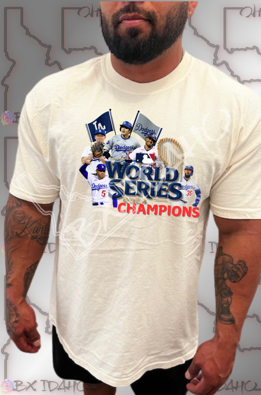 LA Dodgers World Series LA flags