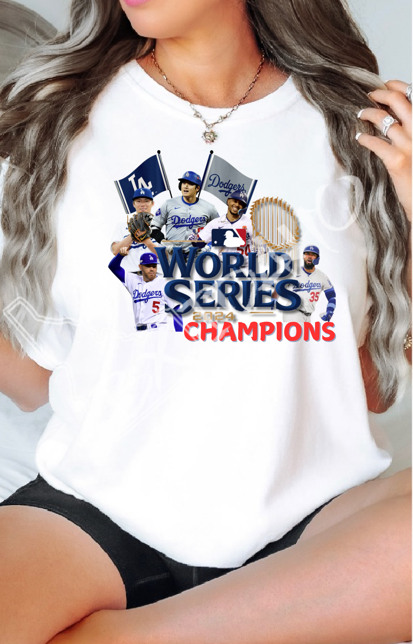 LA Dodgers World Series LA flags