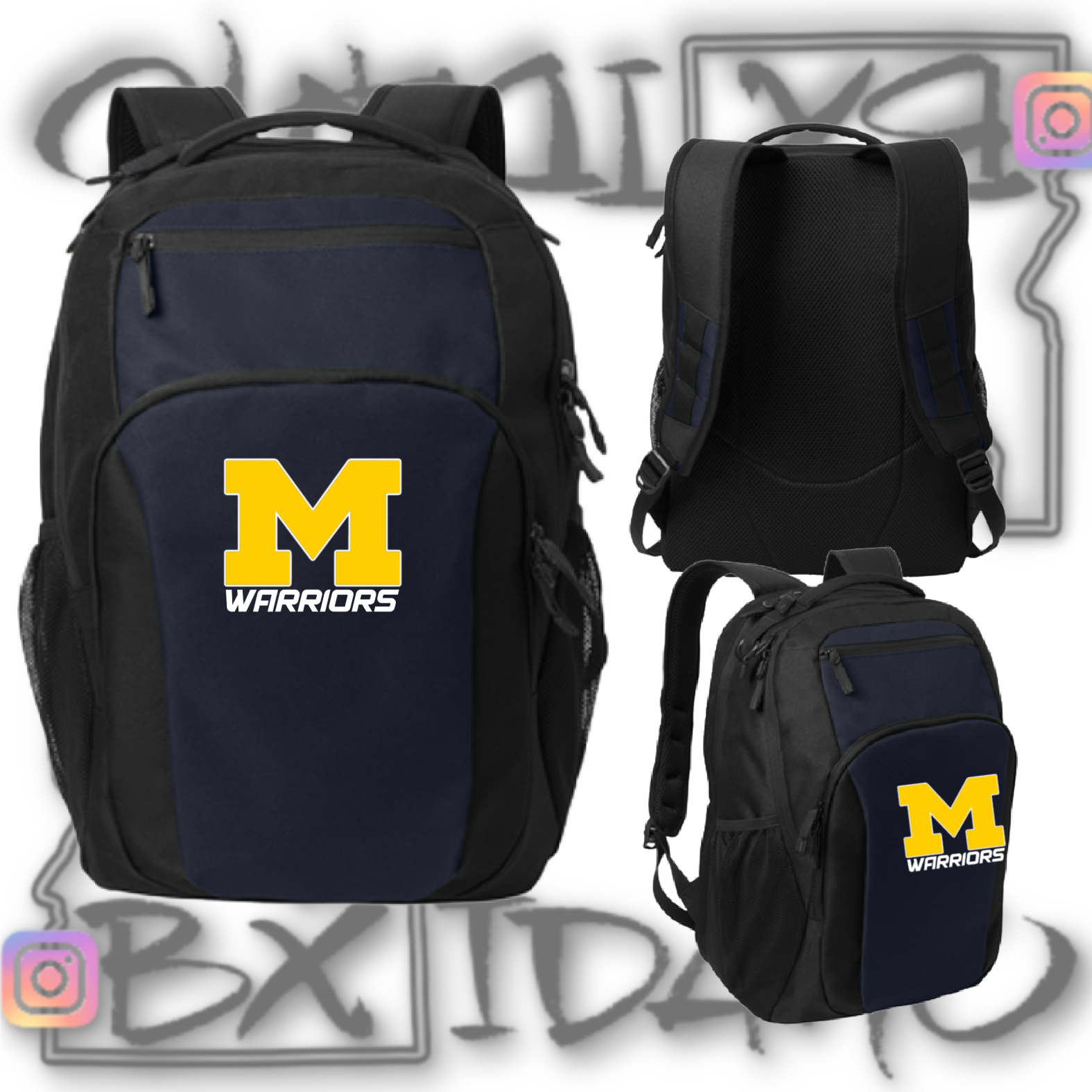 MHS Warriors N/B backpack Designed by BX Idaho | CB