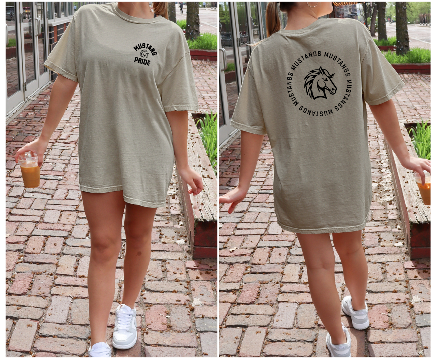 M - Mustangs full circle Tee