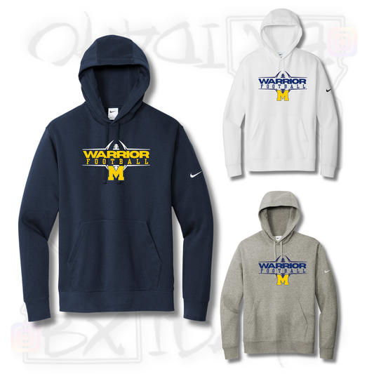 MHS Football - Nike Club Fleece Sleeve Pullover Hoodie