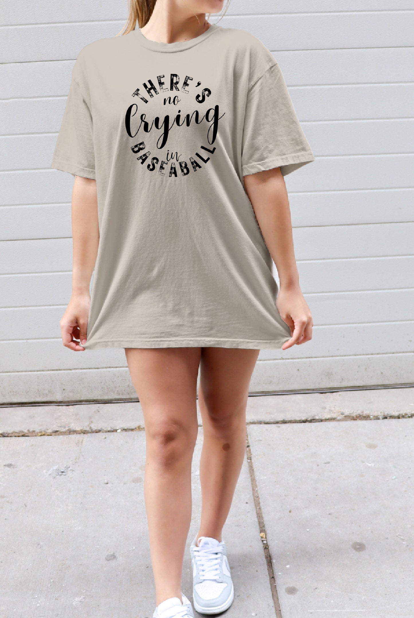There's No Crying in Baseball (front) Tee