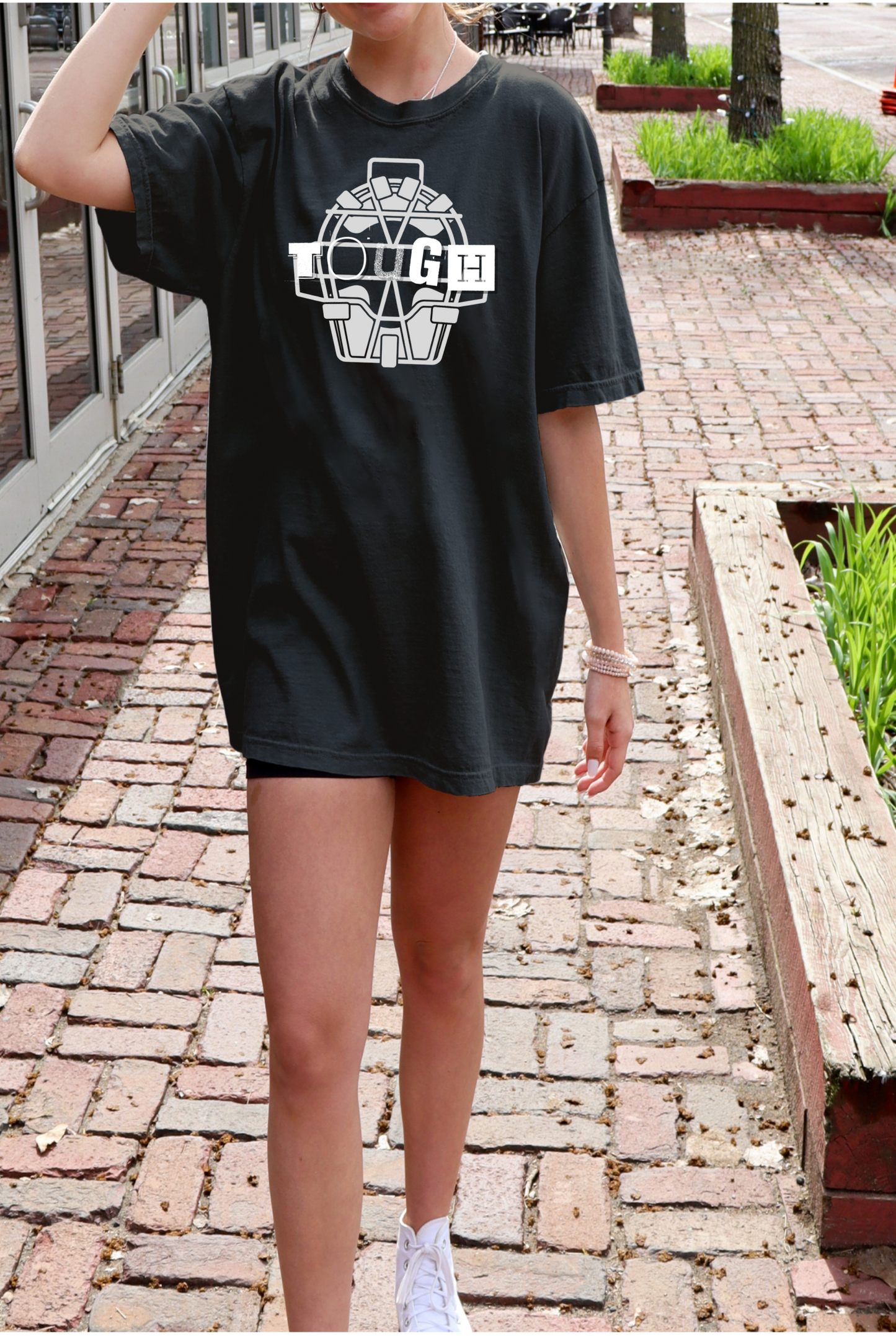 Tough Catcher Mask (front) Tee