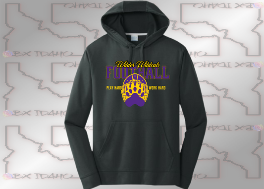 Wilder Football - Performance Fleece Pullover Hooded Sweatshirt (Adult & Youth sizes)