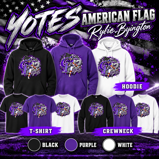 Yotes American Flag – Rylie Byington | Hoodie, T-Shirt & Crewneck