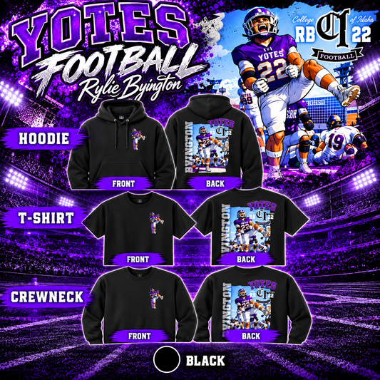 Yotes Football Rylie Byington Cartoon | Hoodie, T-Shirt & Crewneck