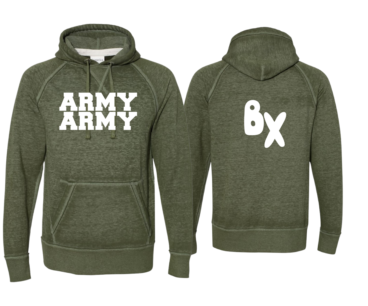"ARMY" Midweight  Hooded Sweatshirt